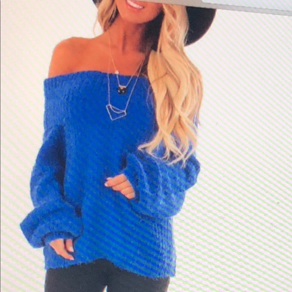 royal blue sweater